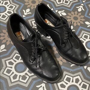 Vintage Black Leather Loafers